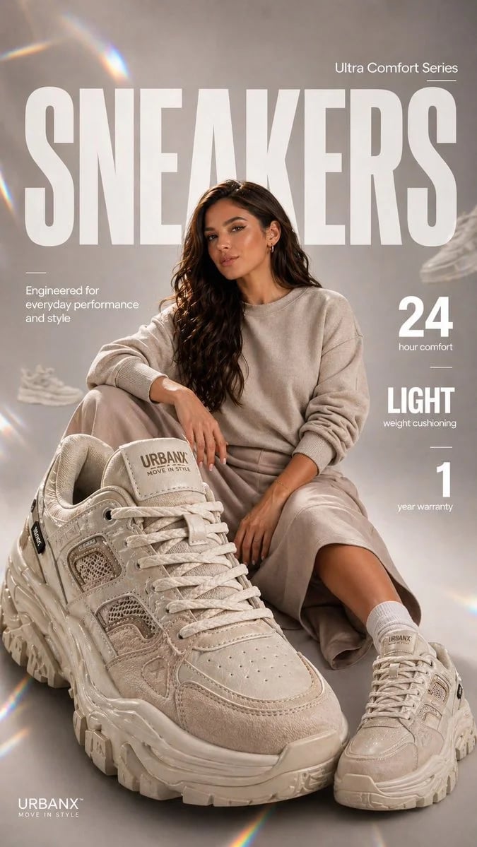 Luxury Streetwear Sneaker E-Commerce Infographic
