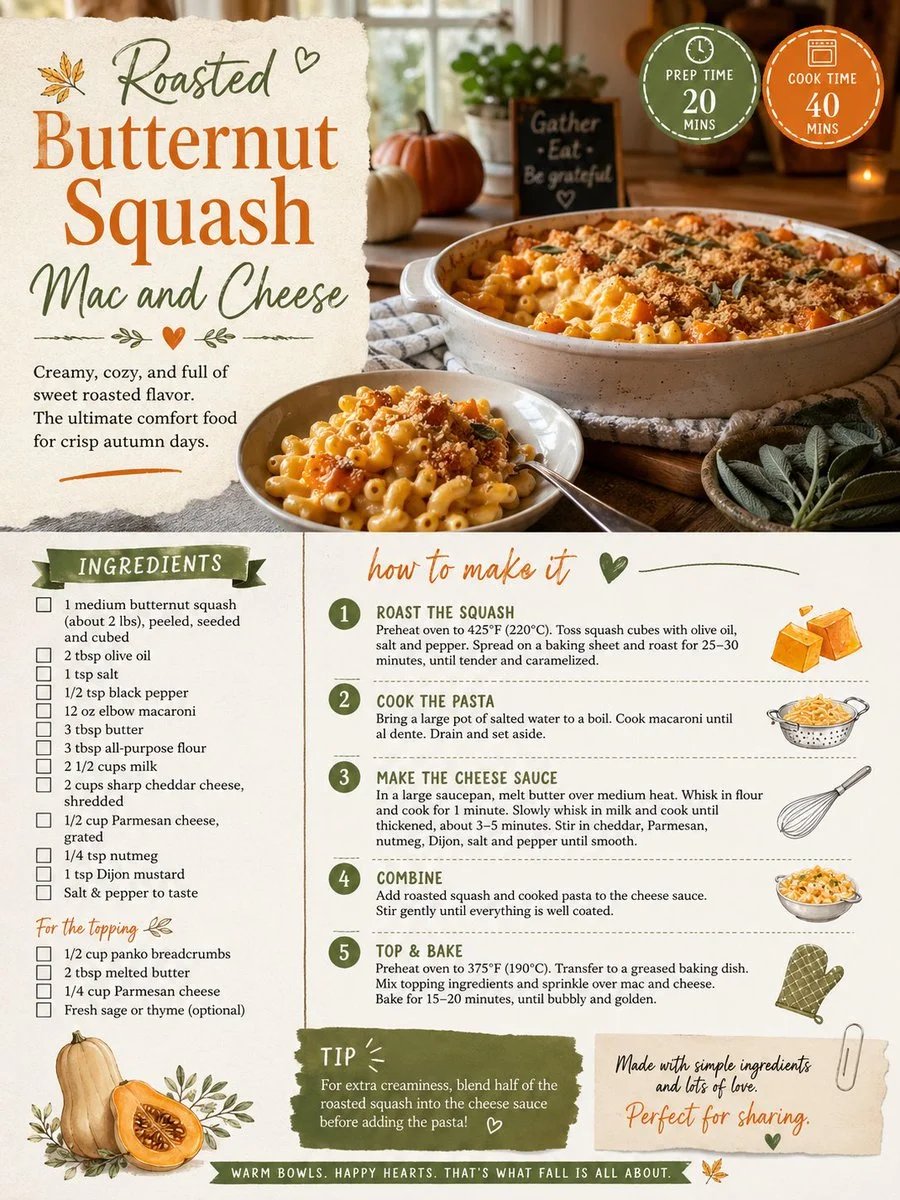 Cozy Homemade Recipe Card