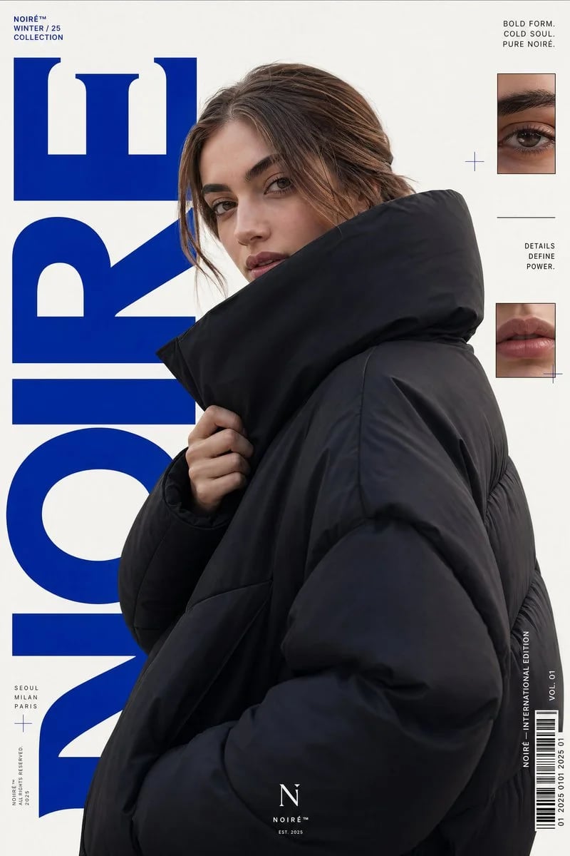 Premium Noir Fashion Editorial Poster