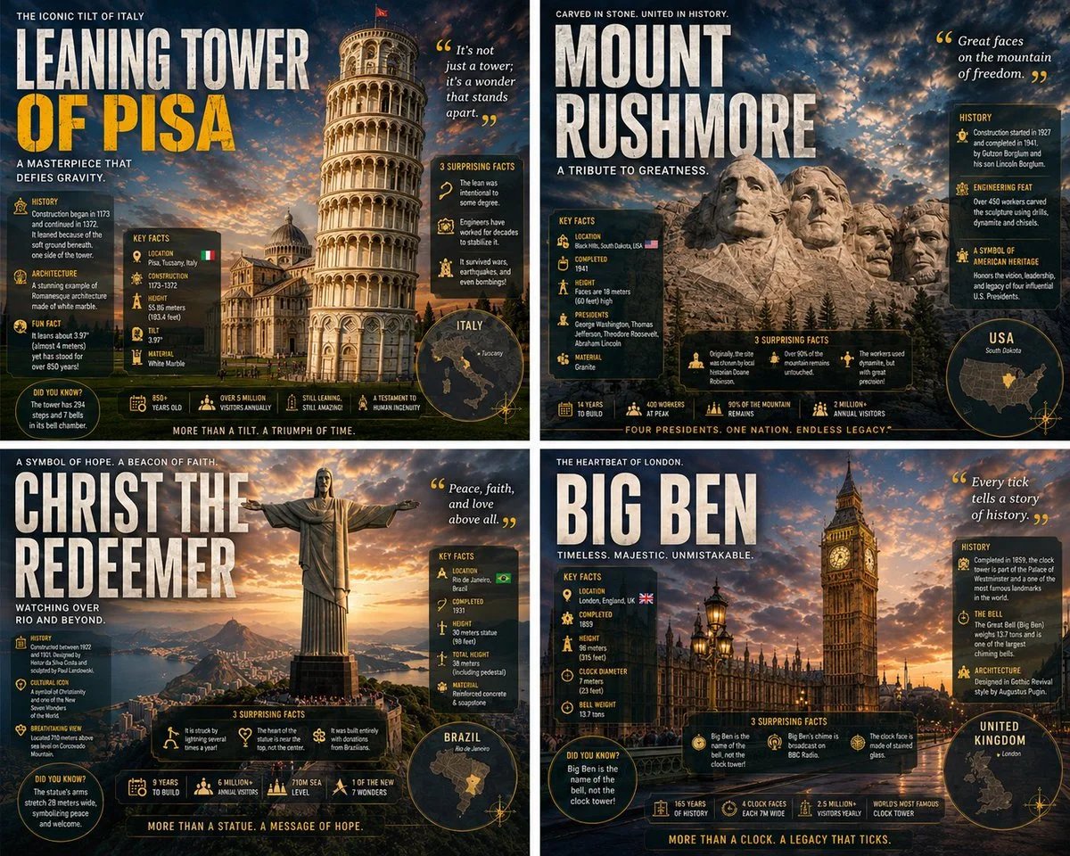 Landmark Visual Presentation Posters