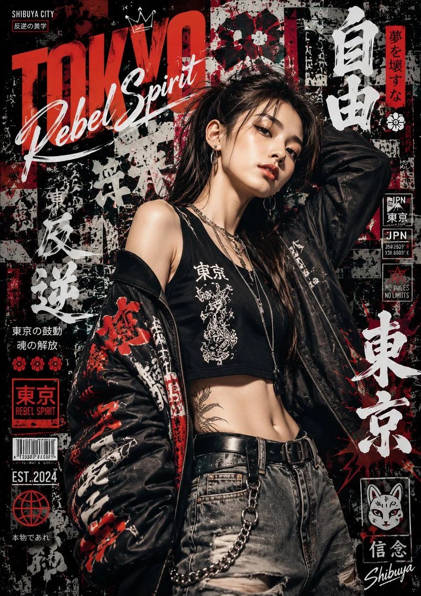 Tokyo Street Art Energy in Poster Form