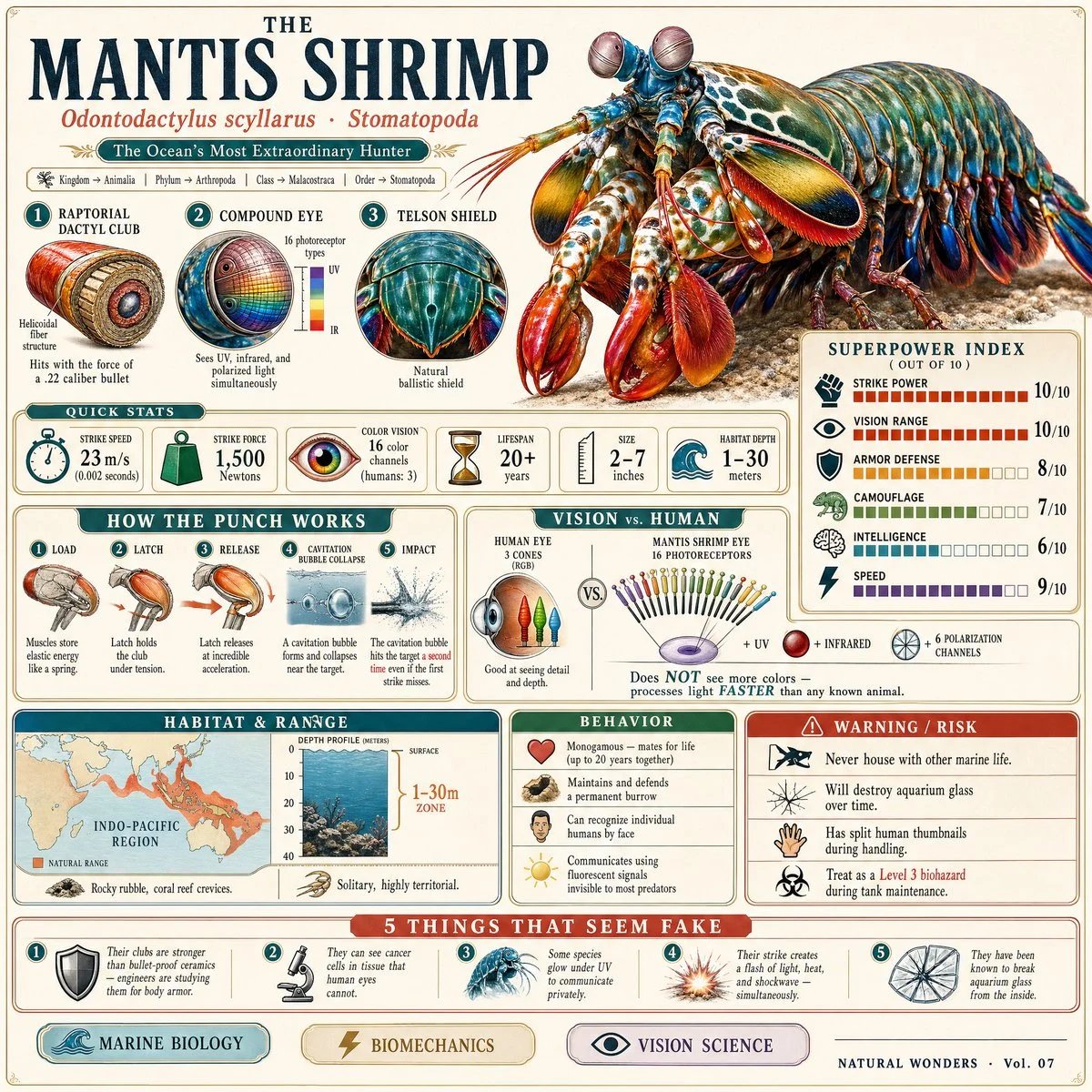 Mantis Shrimp Educational Infographic