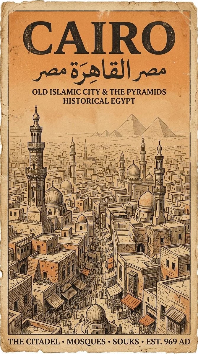 GPT Image 2 retro archival city travel poster prompt