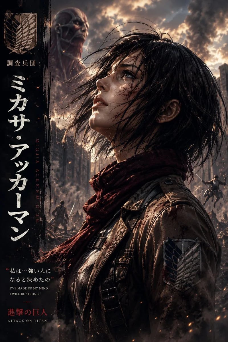 Ultra-Cinematic Dark Fantasy Anime Soldier Poster