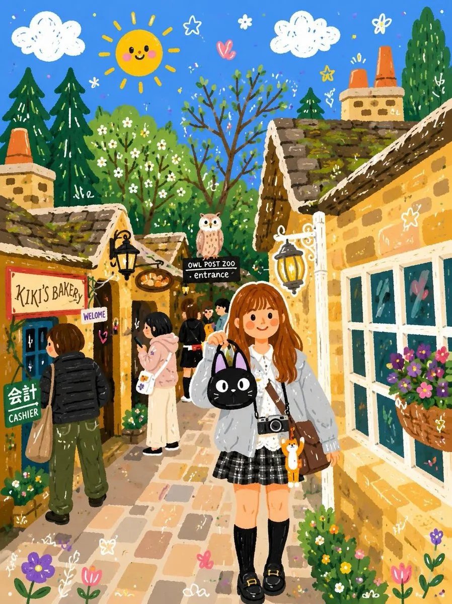 GPT Image 2 decorative folk flat illustration prompt
