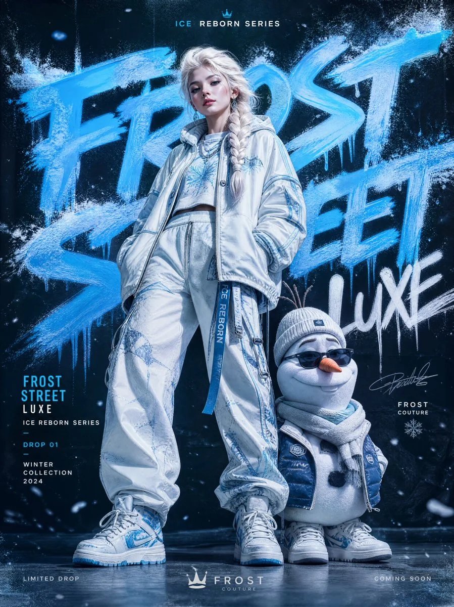 Elsa & Olaf Icy Urban Graffiti Fashion Campaign
