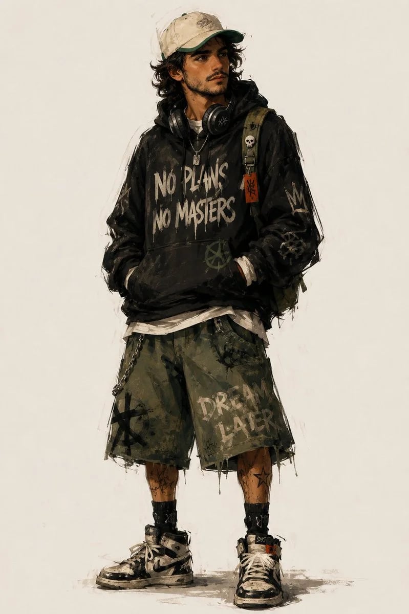 GPT-Image-2 stylized urban fashion character prompt