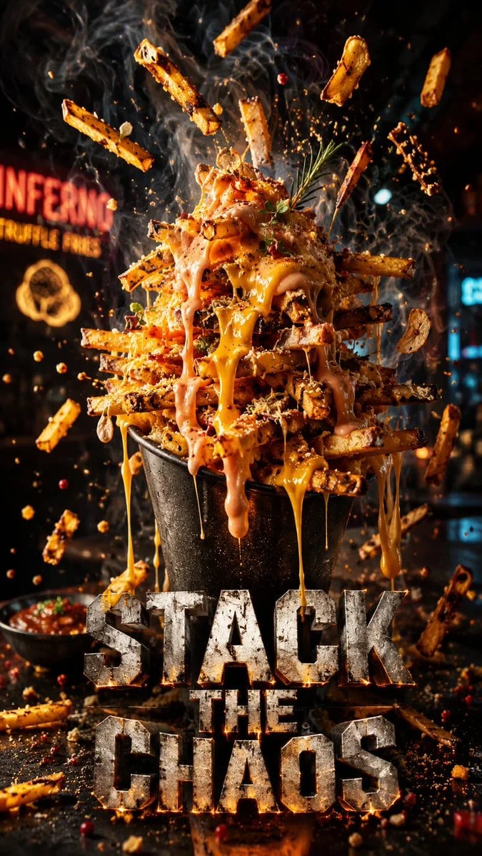 Crisp and Sharp Fast Food Poster Design