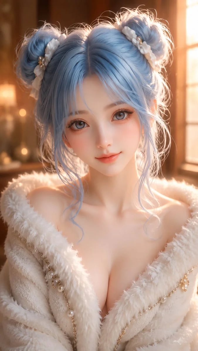 GPT Image 2 3D CG 东方幻想双丸子头女性角色提示词