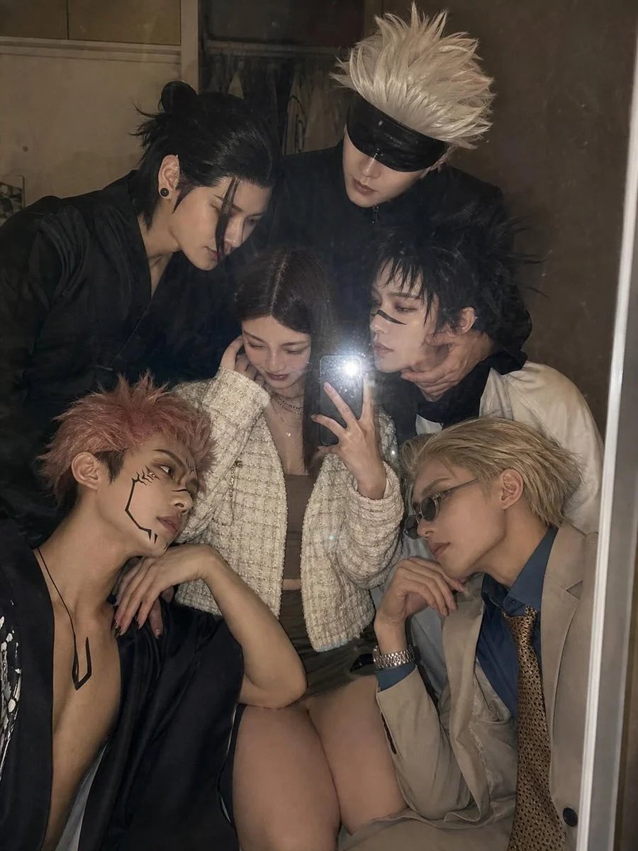 GPT Image 2 Mirror Selfie with Anime-Style Cosplay Characters