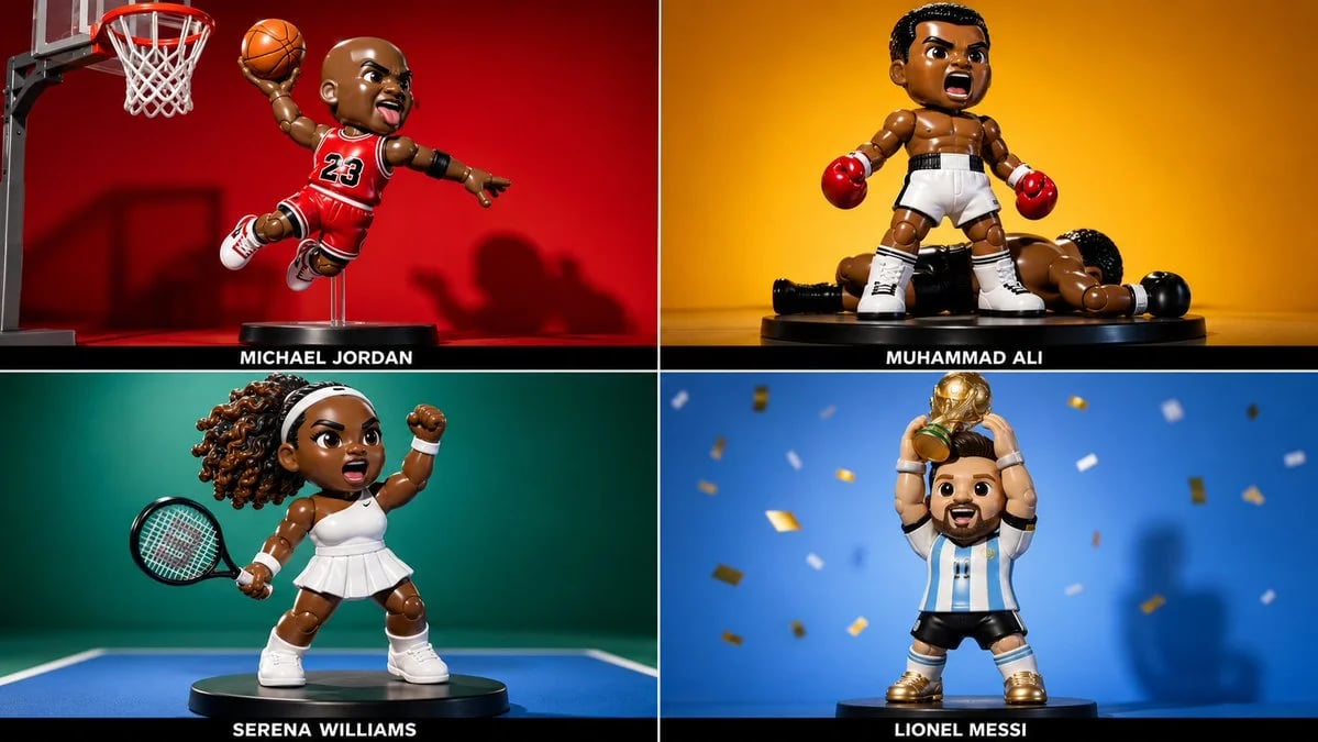 Athletes into designer vinyl action figures