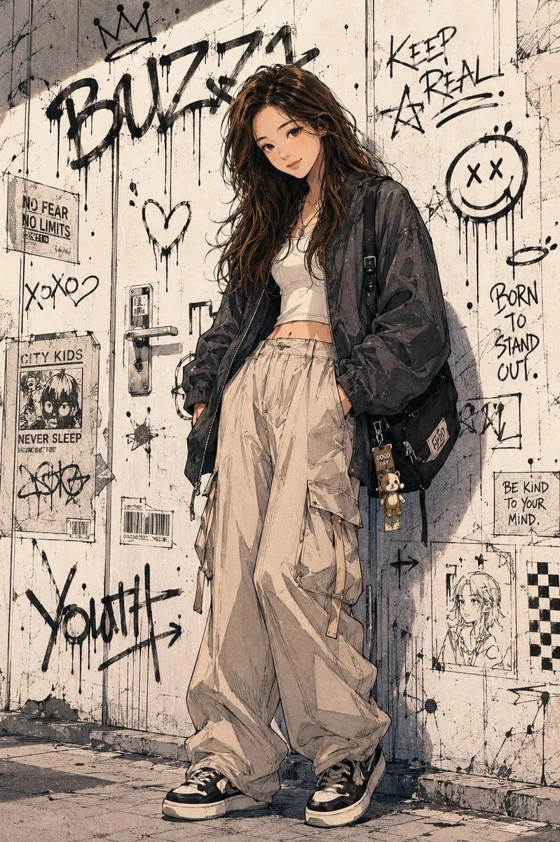 真人照片转日系热血少年漫画都市街头角色海报