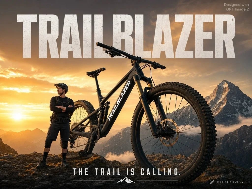 Trailblazer Giant Mountain Bicycle Adventure Poster
