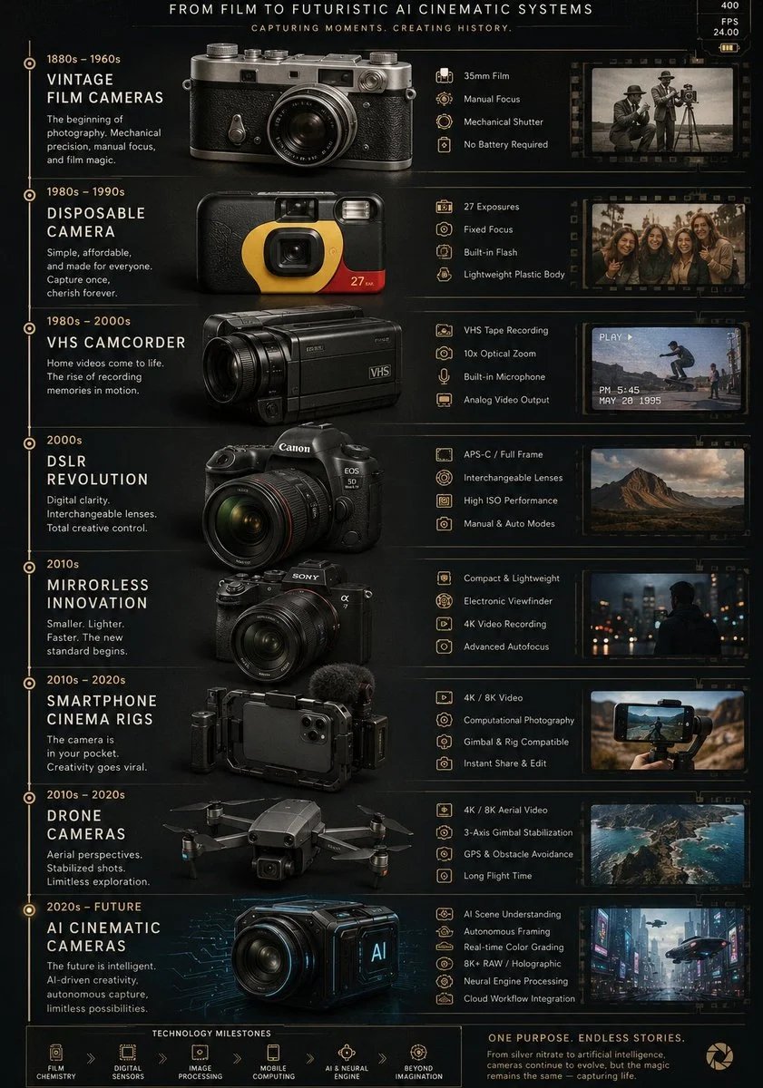 Evolution of Cameras Infographic