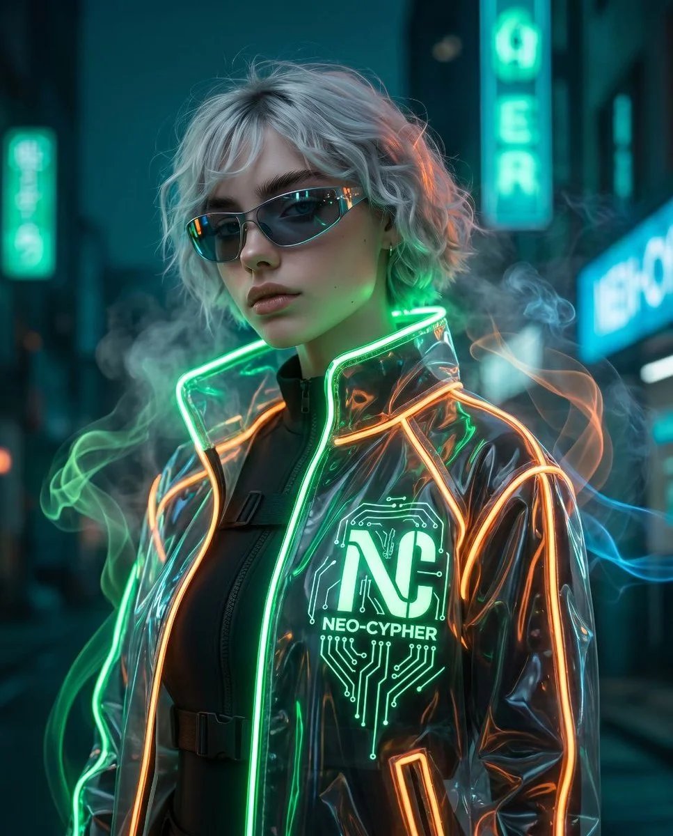 GPT Image 2 cyberpunk neon fashion portrait