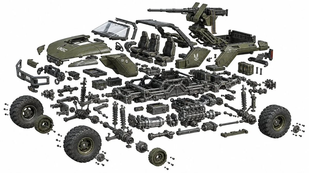 GPT Image 2 exploded vehicle view prompt