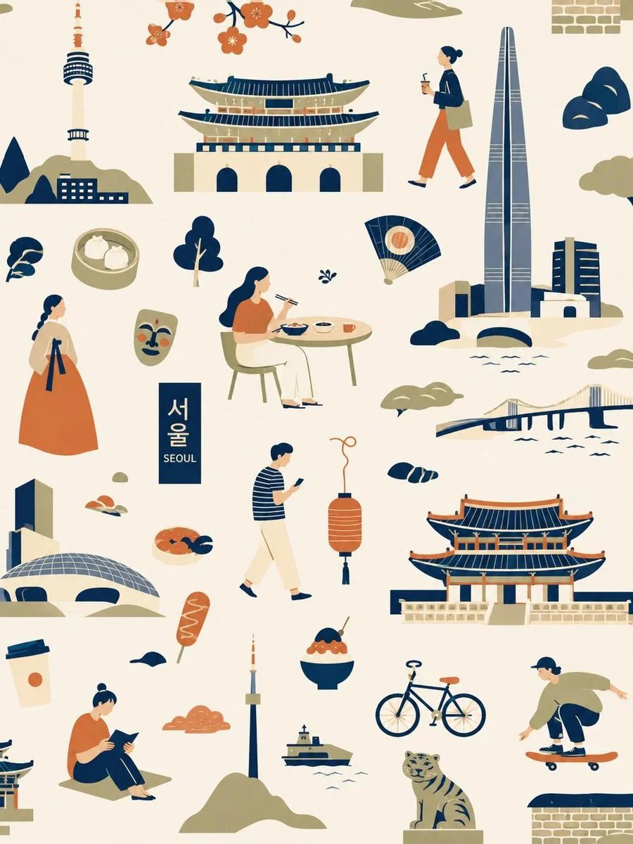 GPT Image 2 flat-vector editorial city lifestyle collage prompt