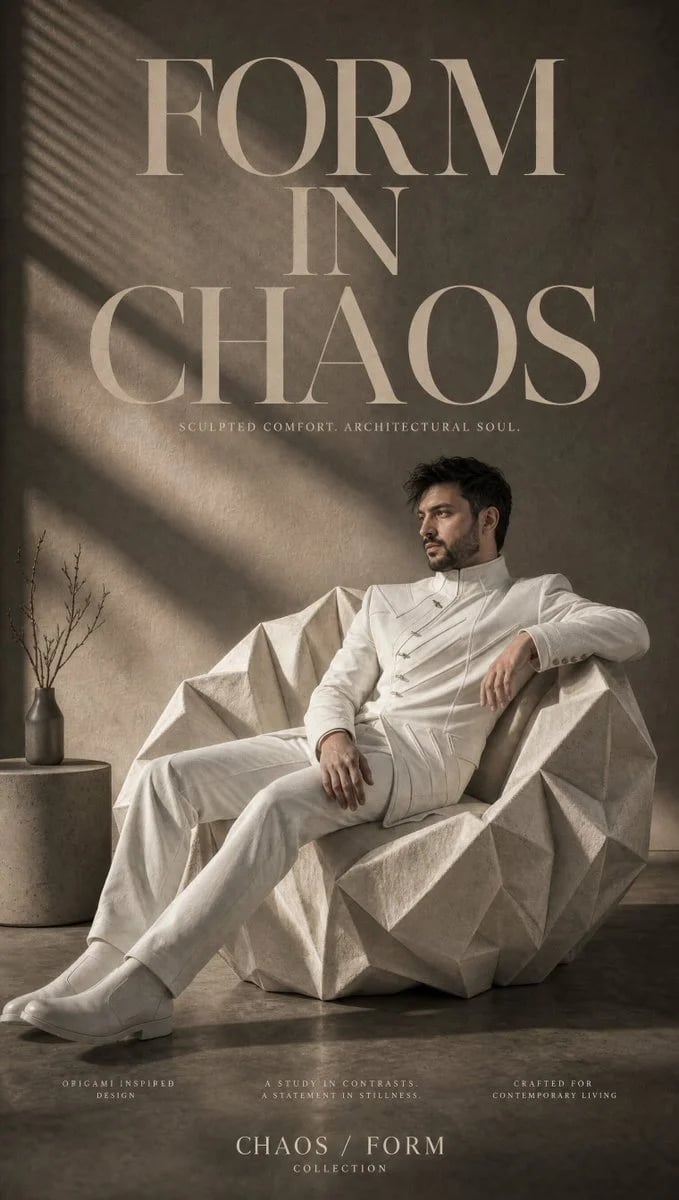 The Toss Crumple Sofa Editorial Poster