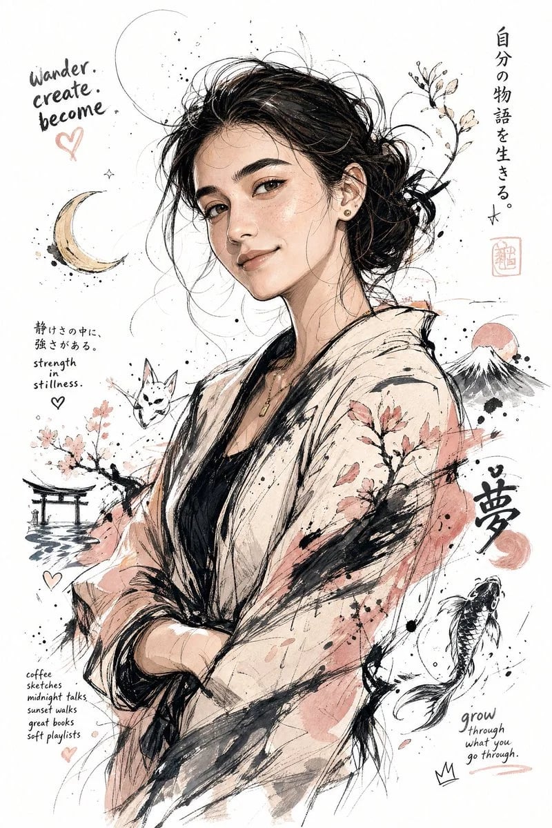 GPT Image 2 Japanese Graffiti-Style Character Illustration