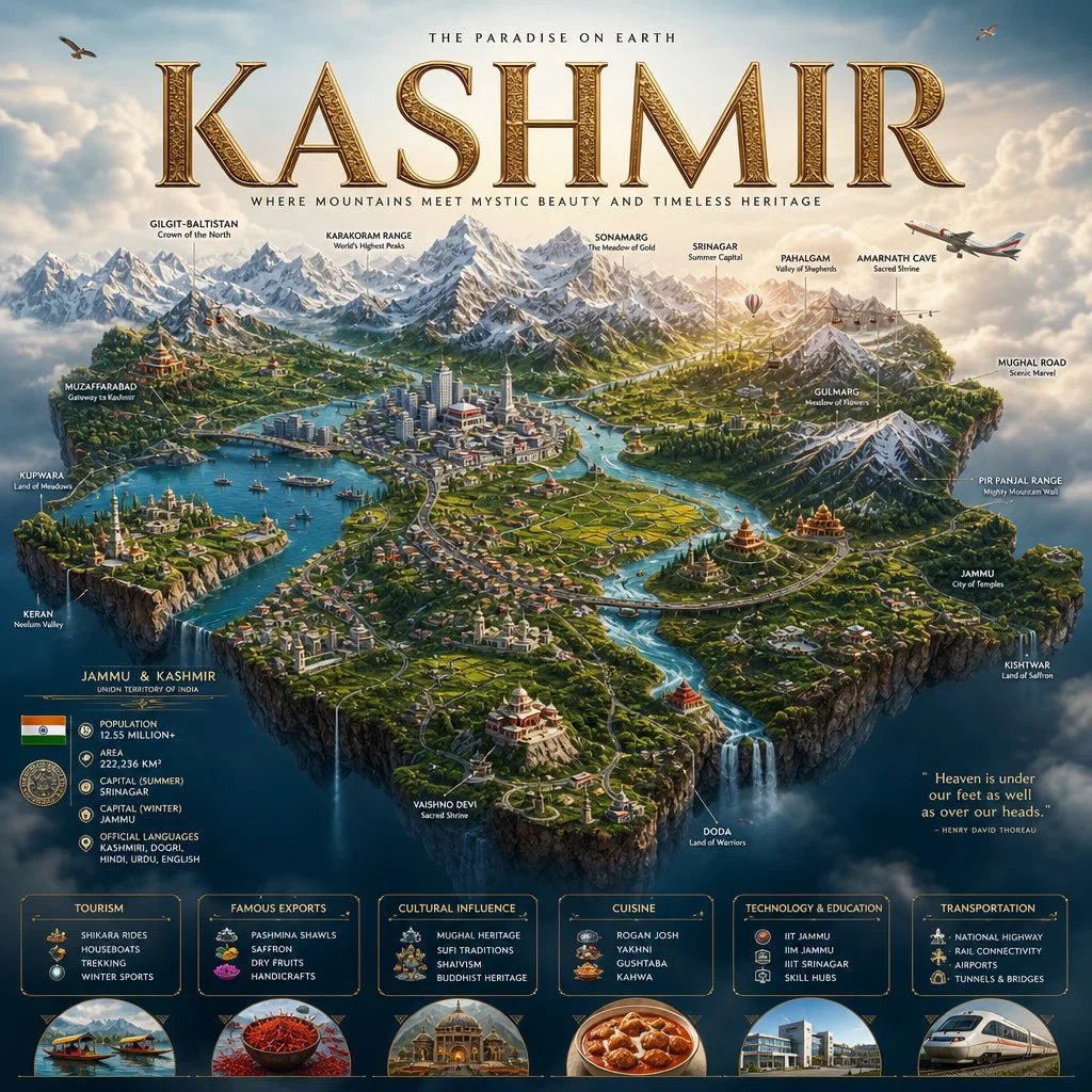 GPT-Image-2 prompt for a cinematic luxury miniature Kashmir travel-poster map