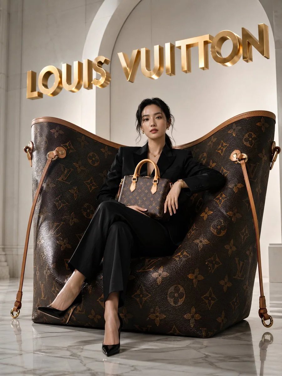 Louis Vuitton Giant Tote Fashion Editorial