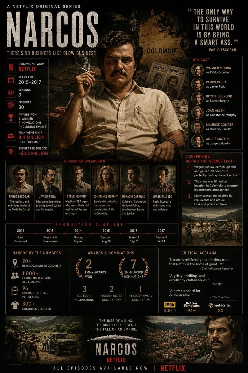TV Show Infographic Poster Collage