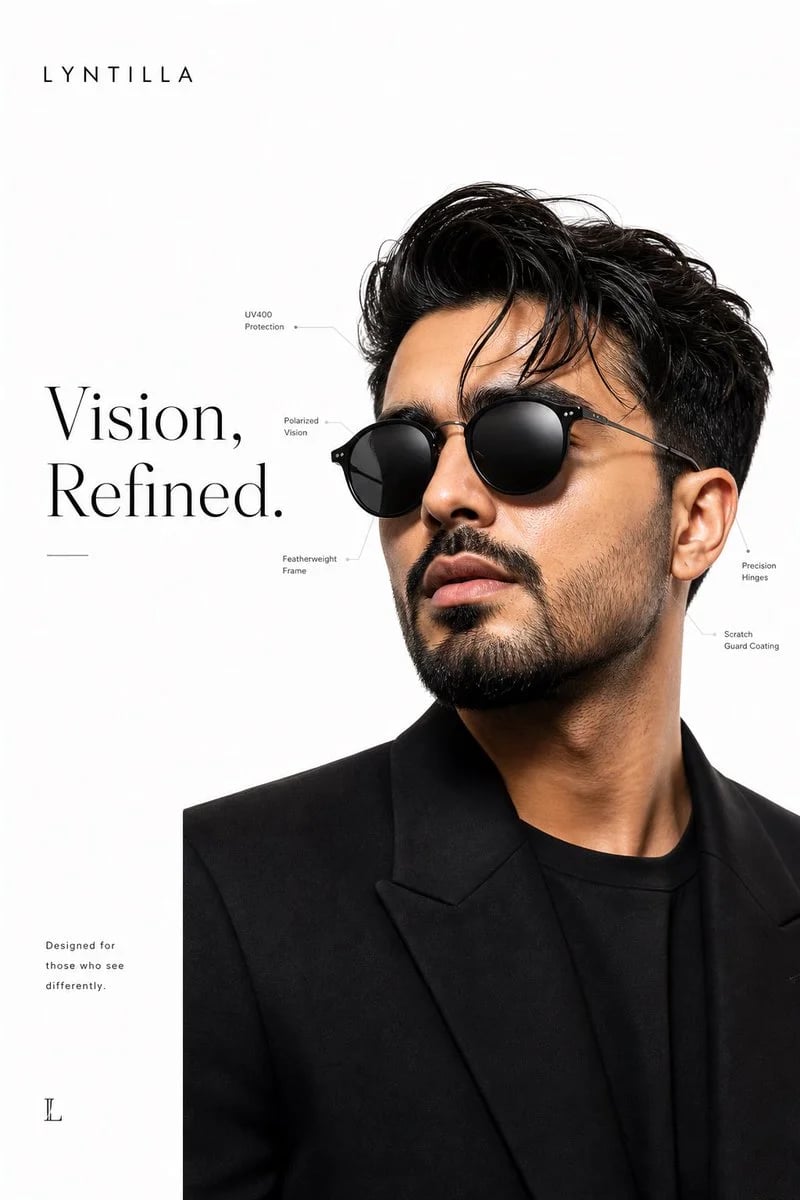 GPT Image 2 Prompt for Minimal High-Fashion Sunglasses Advertisement