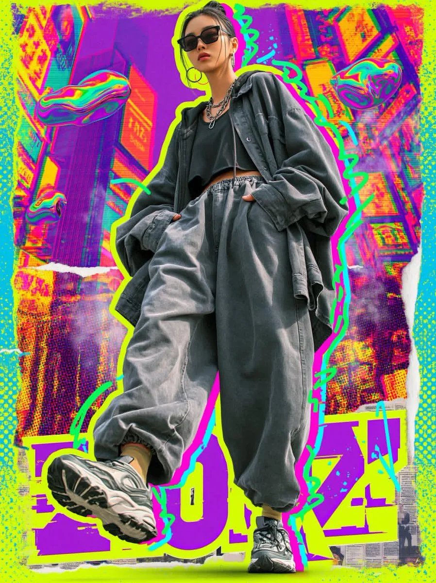 Cyberpunk streetwear fashion poster made with GPT Image 2 + Kling 3.0