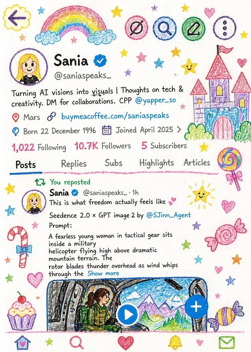 10-Year-Old Crayon Dream Profile Scene
