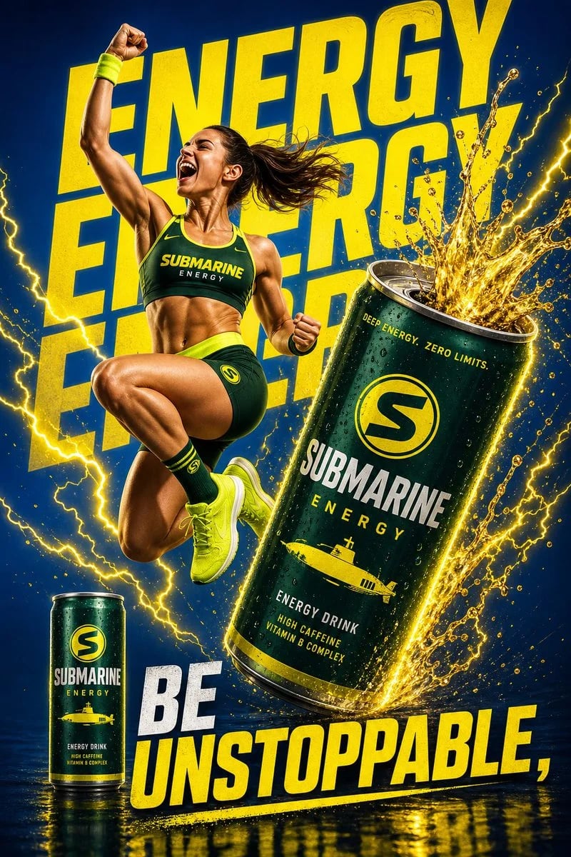 High-Energy Sports Drink Advertisement