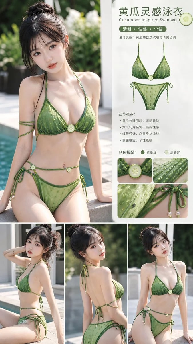 GPT-Image-2一句话生成性感泳衣设计图