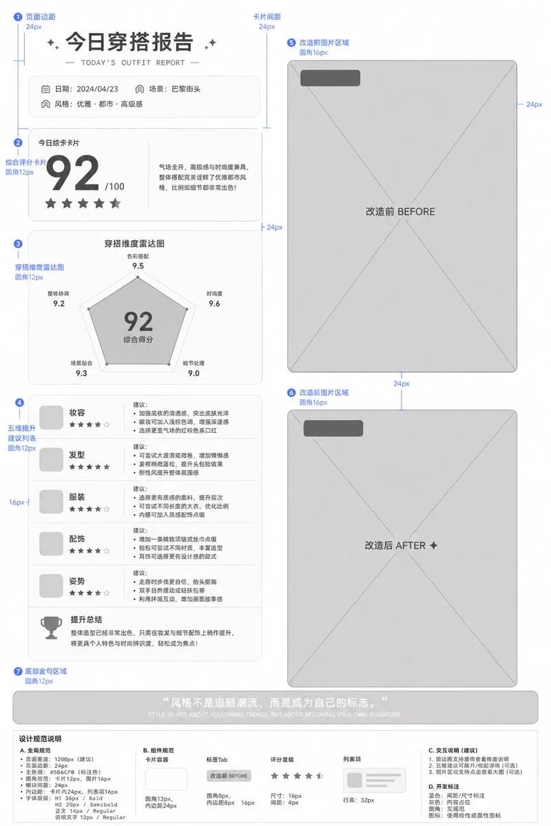 GPT-Image-2 低保真 UI 原型提示词