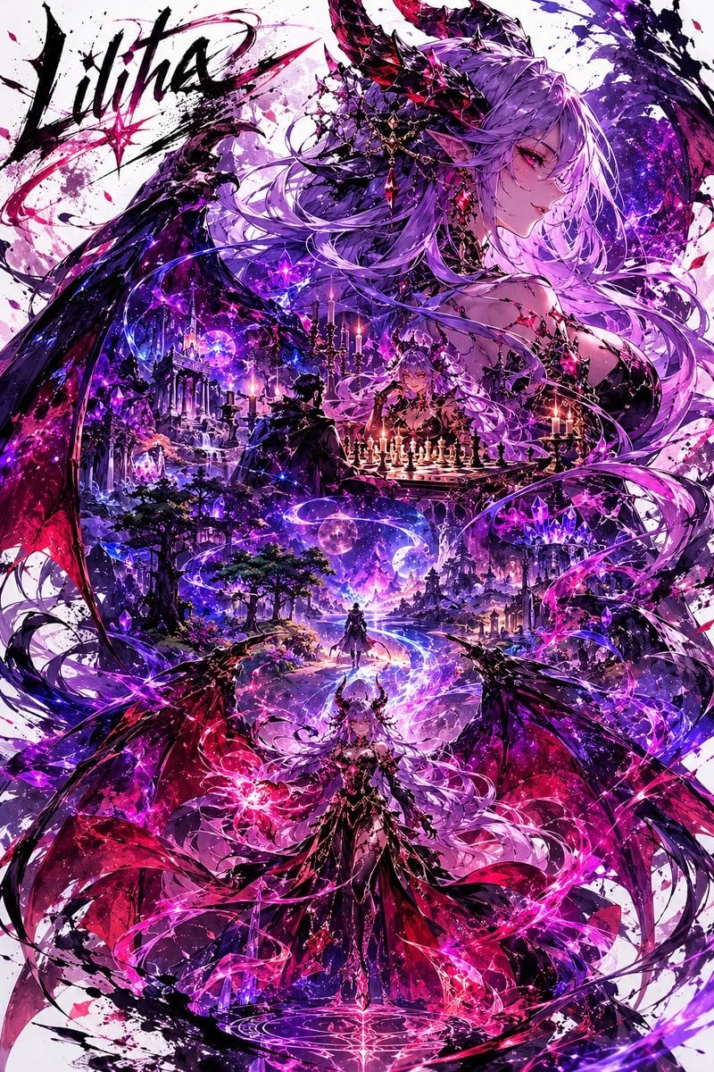Lilitha dark-fantasy anime poster