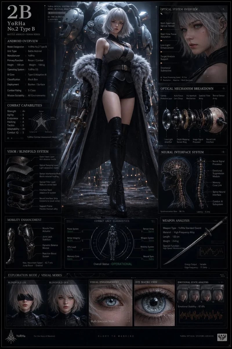 GPT Image 2角色图扩展成机甲游戏设定档