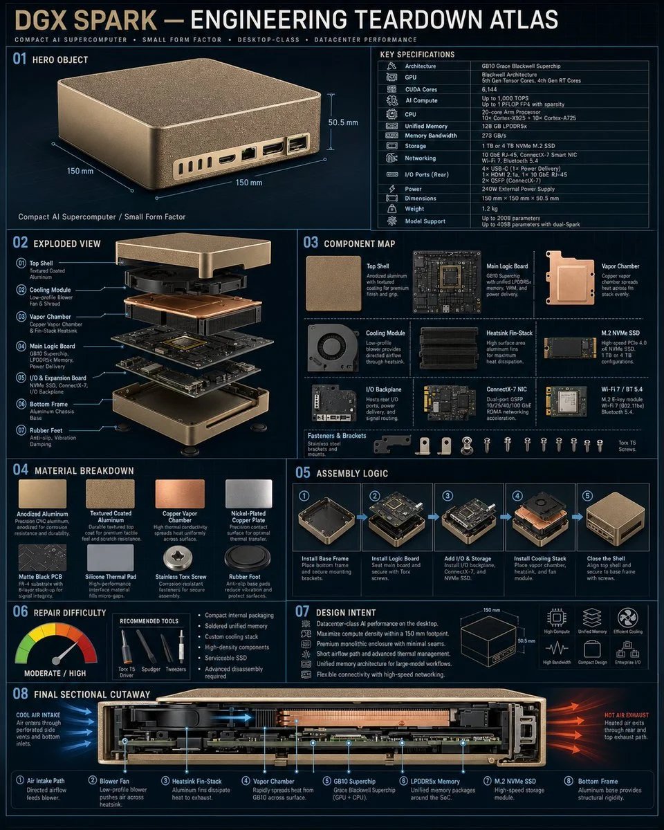 GPT Image 2 DGX Spark engineering teardown poster prompt