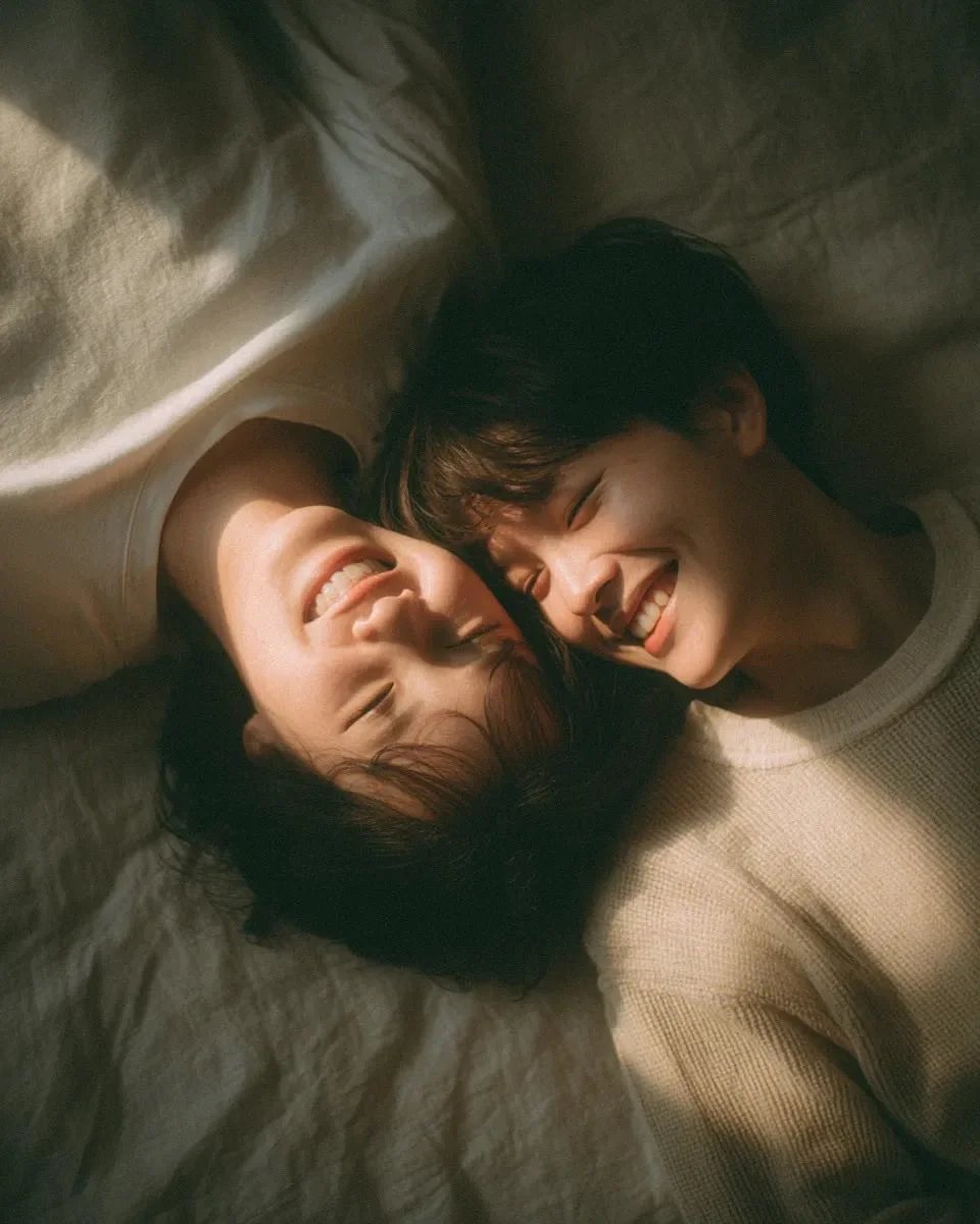 Cinematic Top-Down Couple Portrait with Fuji Pro 400H Look