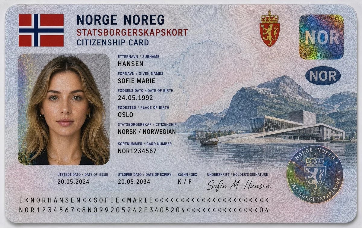 Photorealistic Argentine Citizenship ID Card Prompt