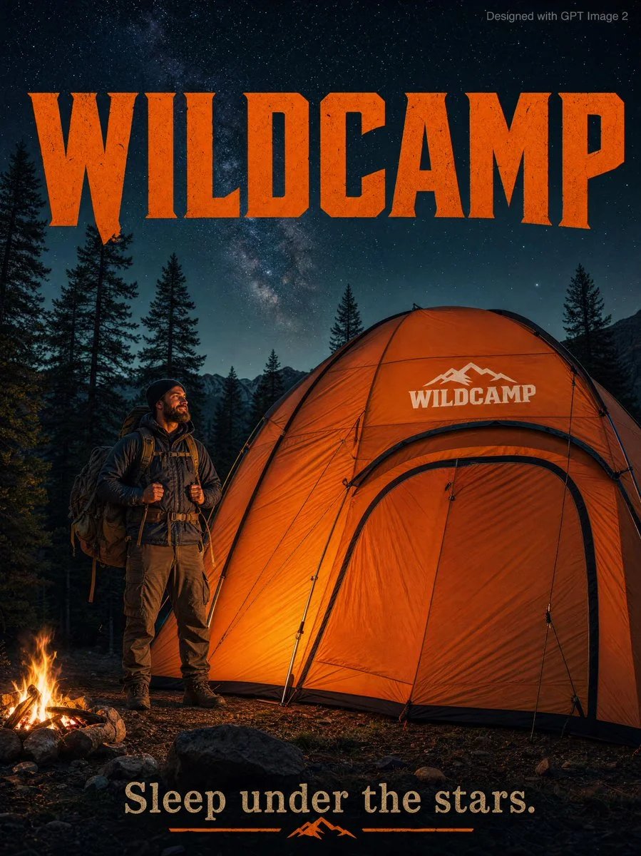 WILDCAMP 户外露营广告海报