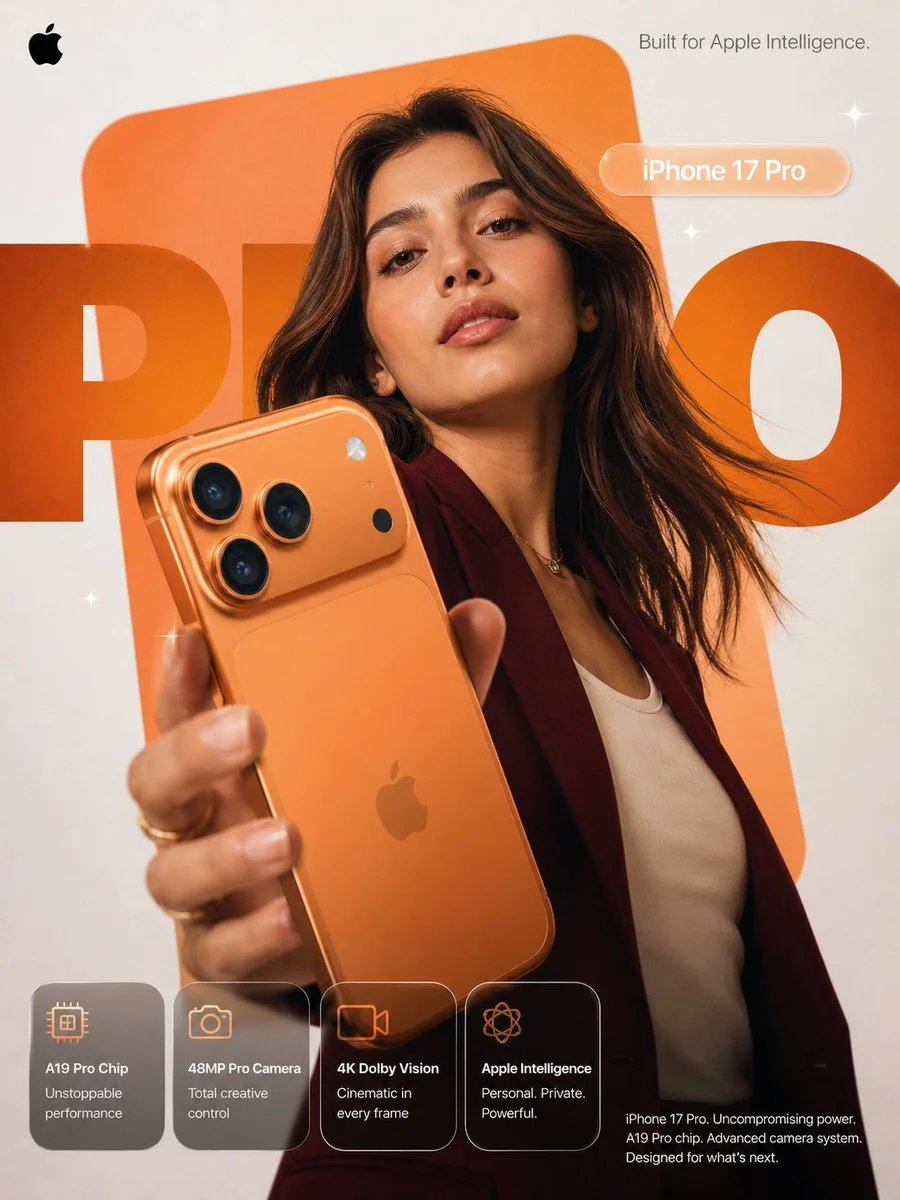 GPT Image 2 Apple-style iPhone 17 Pro advertisement prompt