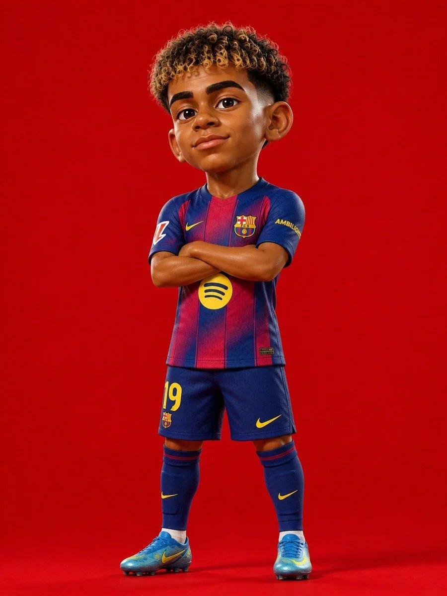 Stylized 3D Cartoon Football Player