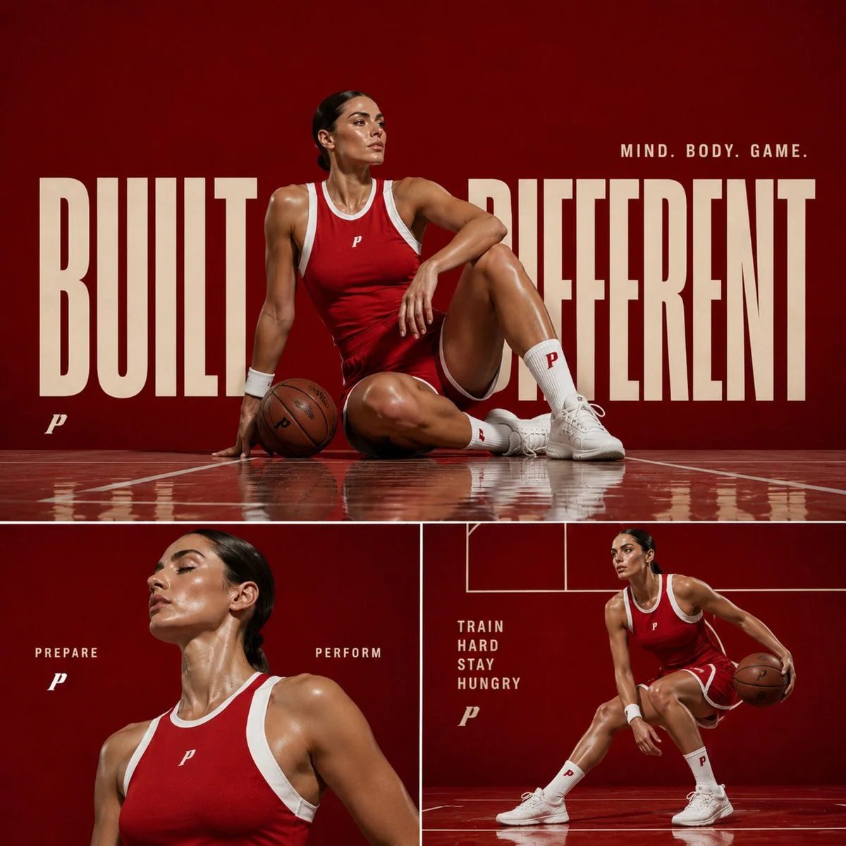 Ultra-Premium Female Basketball Sports Editorial Poster