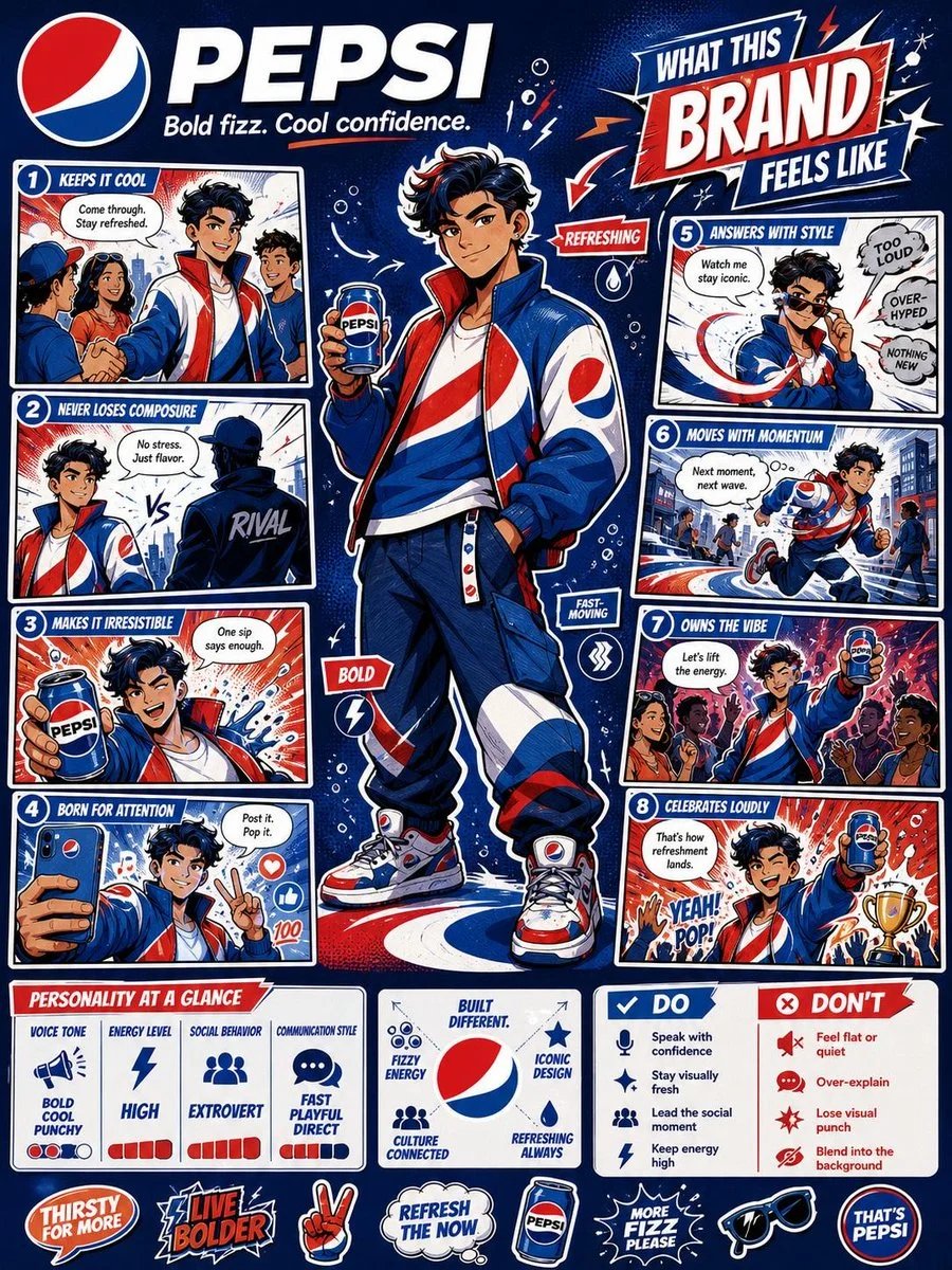 Brand Personality Breakdown Comic Infographic Prompt