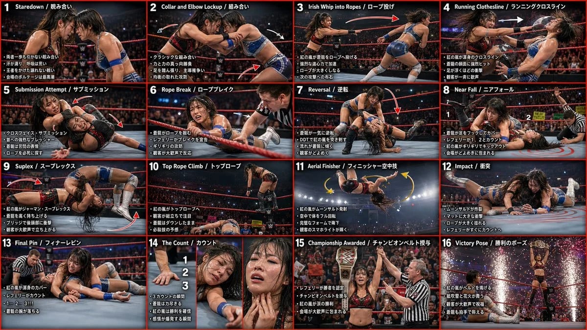 Hyper-realistic WWE-style championship finale