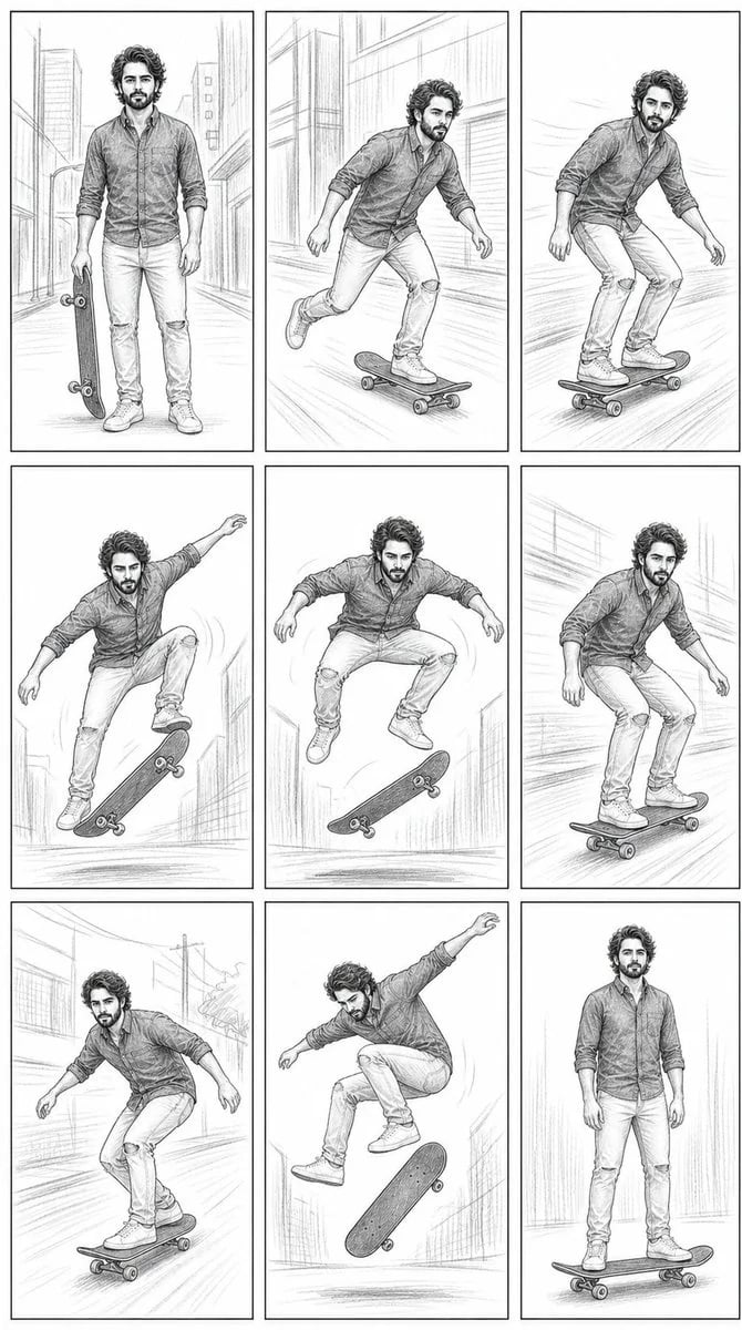 Seedance 2.0 skateboard motion prompt