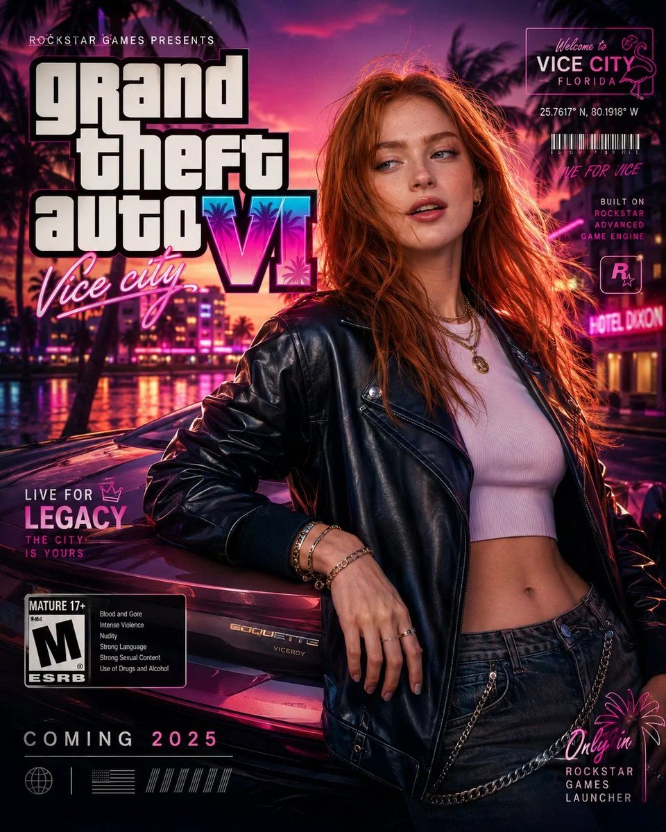 GPT Image 2 GTA VI-Inspired Cinematic Portrait Poster
