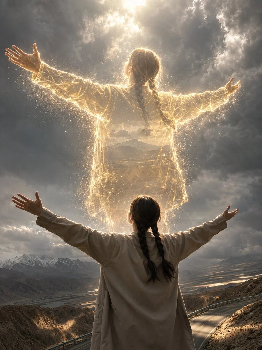 Epic Female Spirit Projection Portrait