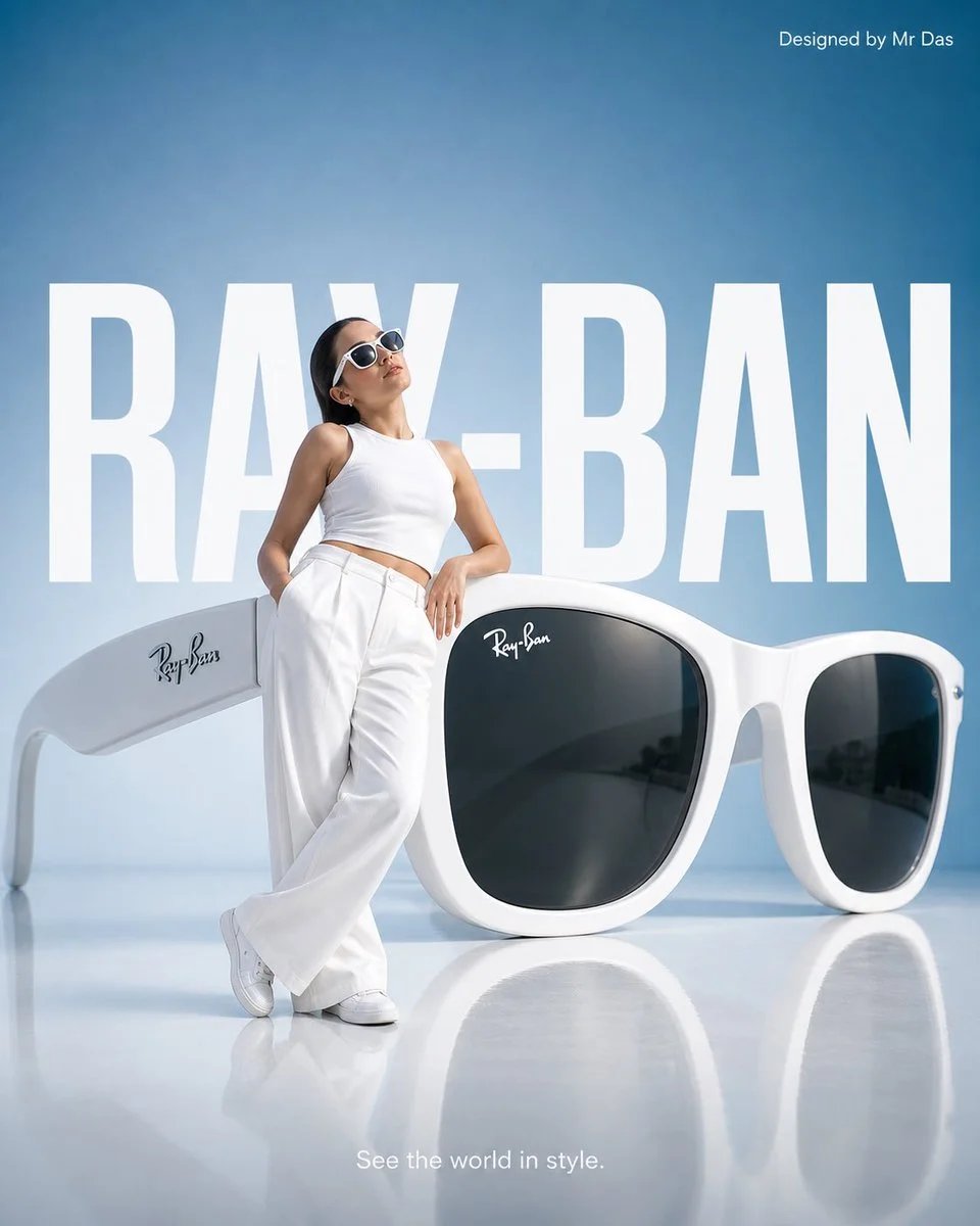 Minimalist Ray-Ban Sunglasses Commercial Ad