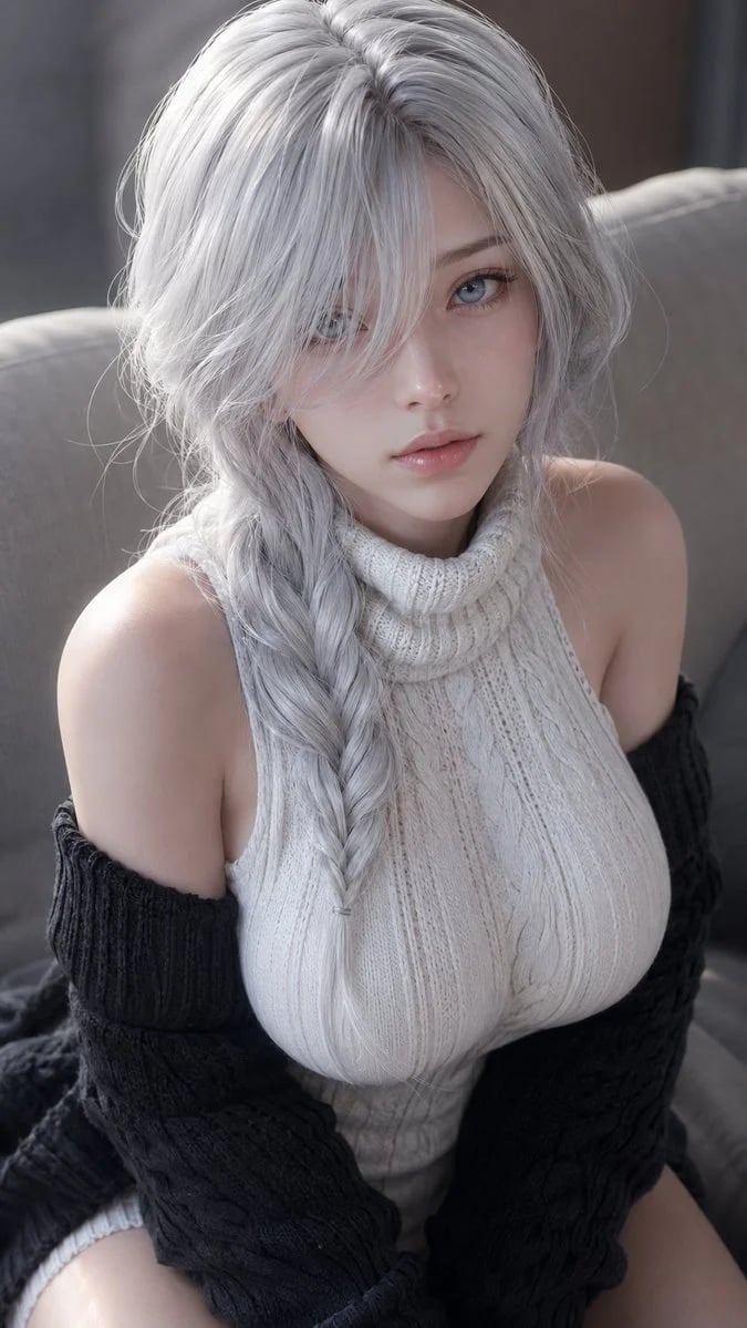 GPT Image 2 3D CG银发东方幻想女性角色半身像