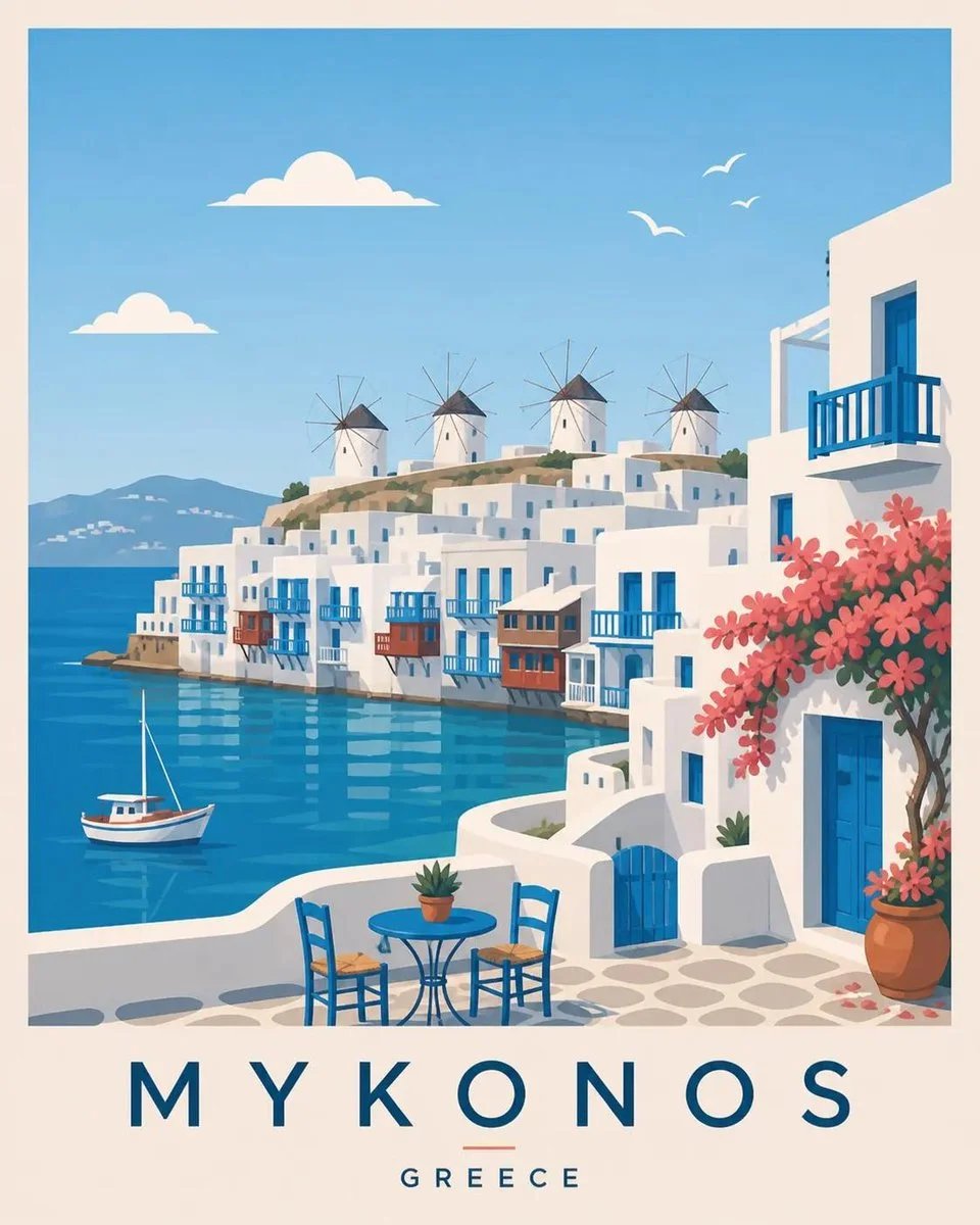 Premium Scandinavian Editorial Travel Poster Prompt