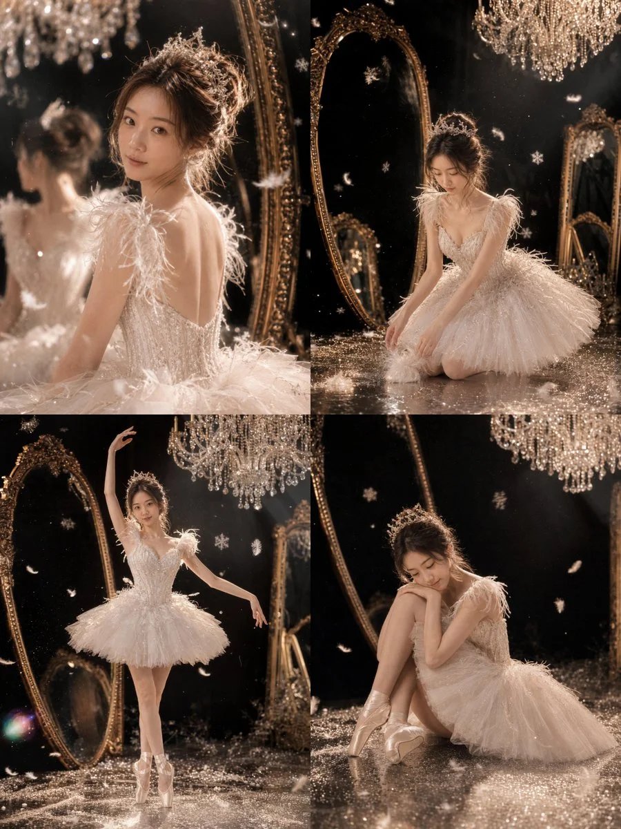 高奢光影芭蕾风写真｜9张单独精修照版